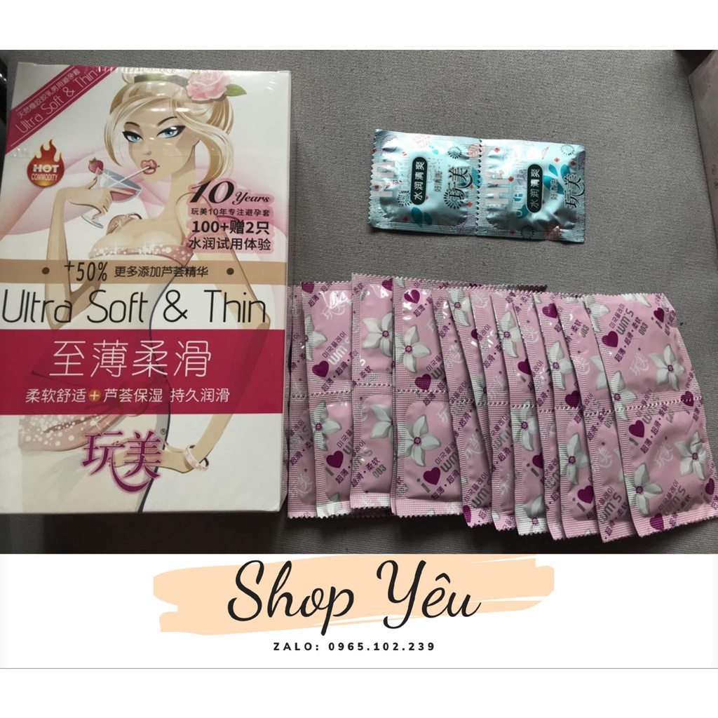 Bao cao su cô gái_Size 52mm_Hộp 100 chiếc_Hàng nội địa Trung