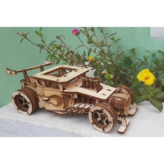 Đồ chơi lắp ráp gỗ 3D xe mô hình Bone Shaker
