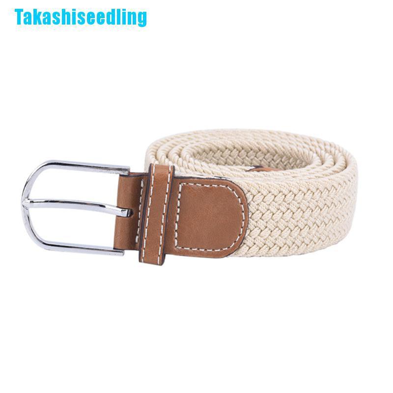(Hàng Mới Về) Thắt Lưng Vải Co Giãn Phối Khóa Kim Loại Thời Trang Cho Nam