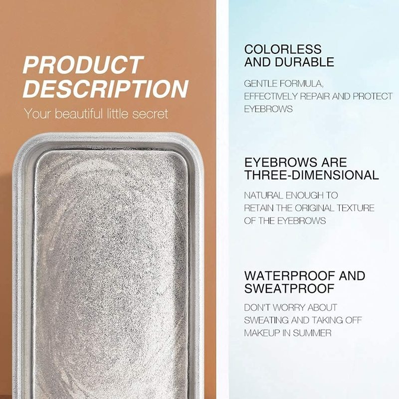 1 Set Kem Tạo Kiểu Lông Mày Không Mùi Lâu Trôi Tự Nhiên Chống Thấm Nước Và Chống Nhòe
