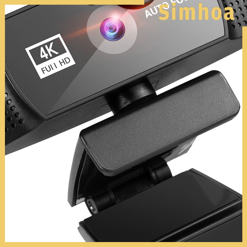 [SIMHOA] Webcam 1080p HD w/ Noise-Cancelling Microphone USB for Gaming PC Desktop