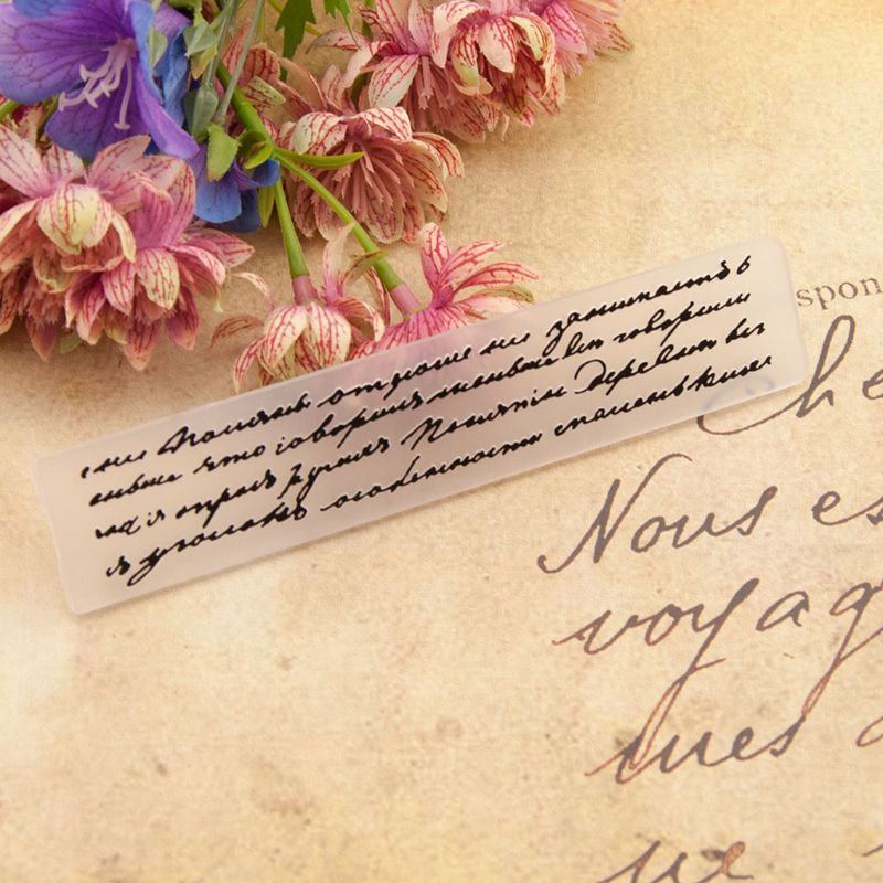 Khuôn Nhựa Dập Nổi Hình Chữ Tiếng Anh Dùng Để Trang Trí Sổ Tay/Thẻ/Album DIY