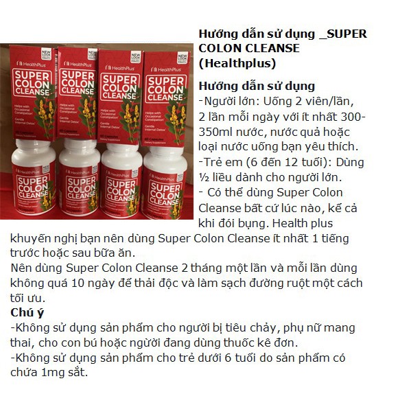 Viên, Super colon cleanse của Mỹ | BigBuy360 - bigbuy360.vn