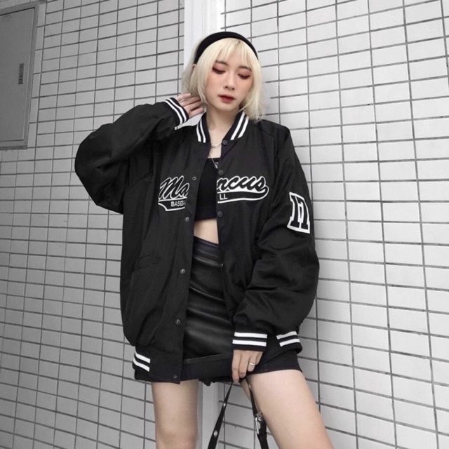 Áo khoác bomber bóng chày dù SIGNATURE MAICUS basic nam nữ unisex form rộng oversi