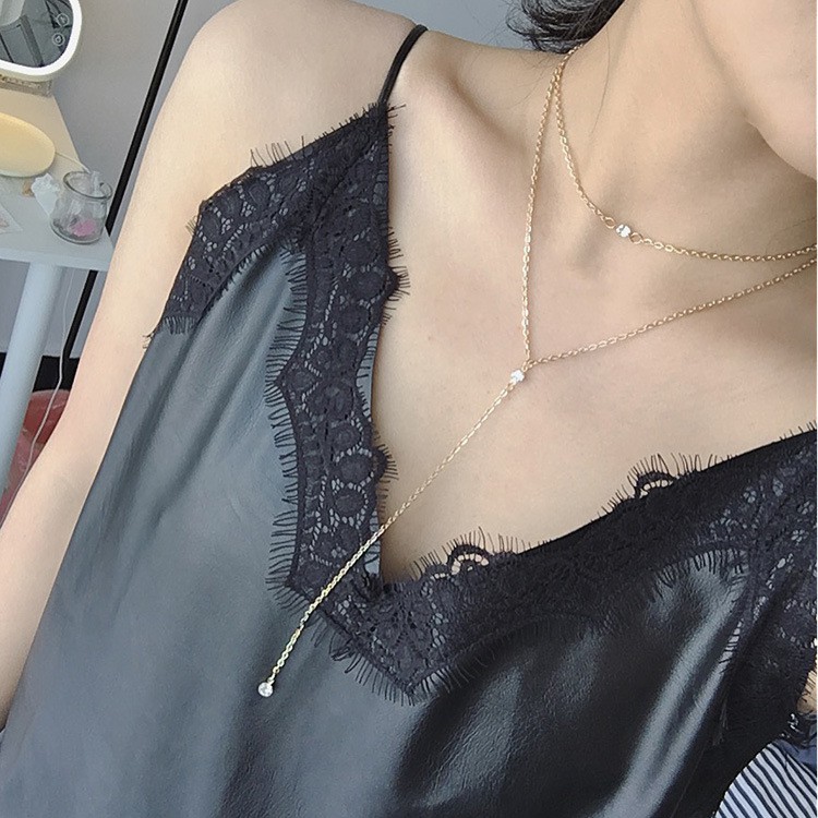 Vòng cổ 2 tầng 2 hạt ngọc