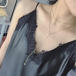 Vòng cổ 2 tầng 2 hạt ngọc