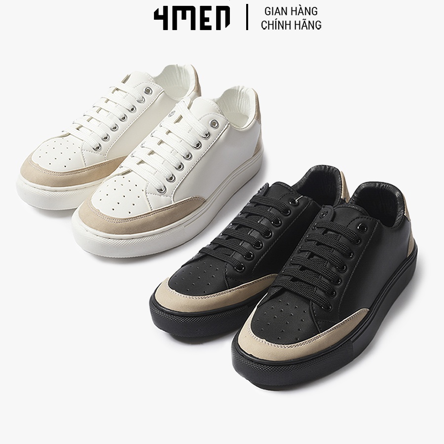 Giảy thể thao sneaker nam đẹp 4MEN G009 phối kem độn đế, tăng chiều cao thời trang trẻ trung