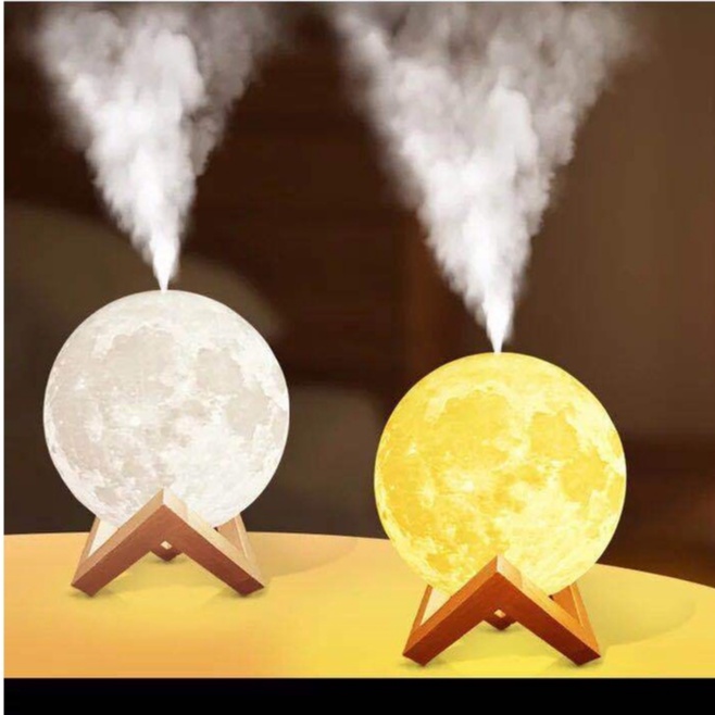 Máy xông tinh dầu Mặt Trăng Vdecor tạo ẩm và làm thơm phòng tích hợp led làm đèn ngủ