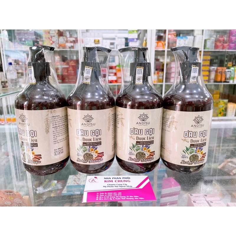 Combo dầu gội và dầu xả Andisu ngăn rụng và nuôi dưỡng da đầu và tóc chức khoẻ bóng mượt