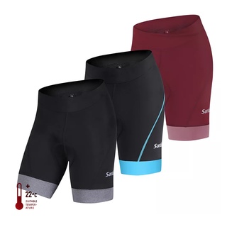Santic Quần Soóc Đạp Xe Quần Soóc Đạp Xe Có Đệm 4D Chống Sốc Cho Nữ Quần Soóc Đạp Xe Đường Trường Cho Nữ MTB KS6009