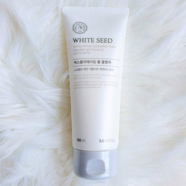 Sữa Rửa Mặt Trắng Da TFS White Seed Exfoliating Cleansing Foam 140ml (Có Hạt)