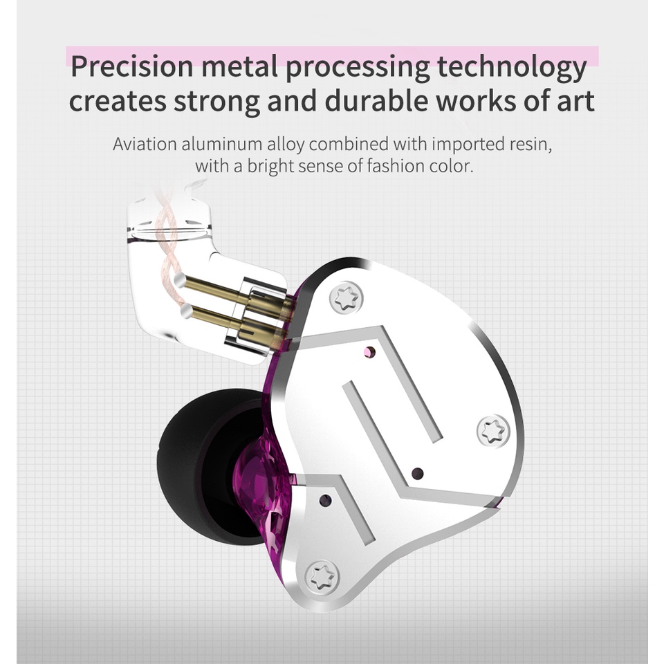 Tai nghe thể thao FAAEAL KZ ZSN DD+BA chống ồn có thể tháo rời