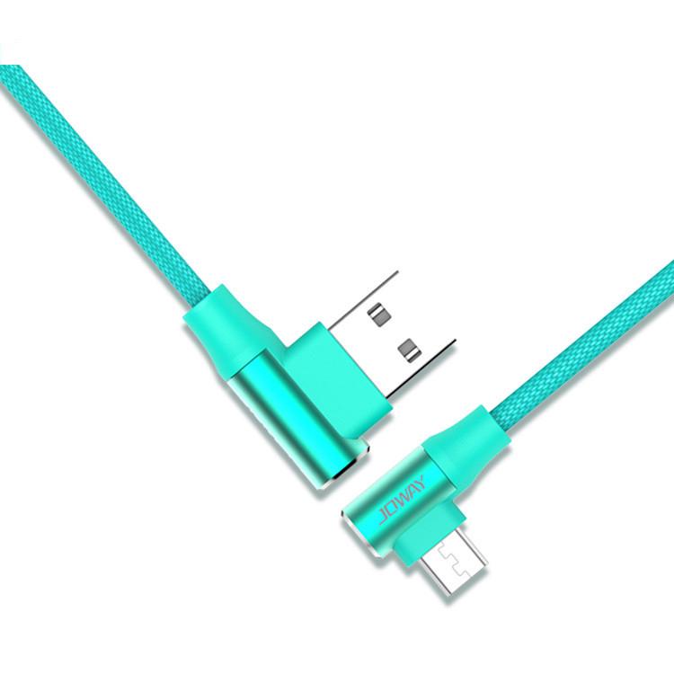 Dây cáp sạc nhanh joway lm28 1m usb type-c 2a đầu vuông góc 90 độ