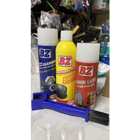 Bộ BZ dưỡng sên - rửa sên - phục hồi nhựa bóng và vỏ xe