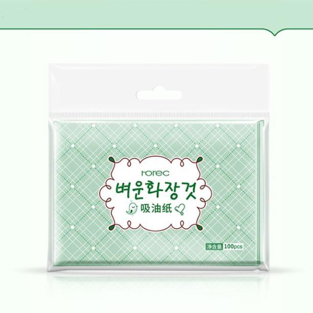 Gói 100 tờ giấy thấm dầu Rorec của Bioaqua | BigBuy360 - bigbuy360.vn