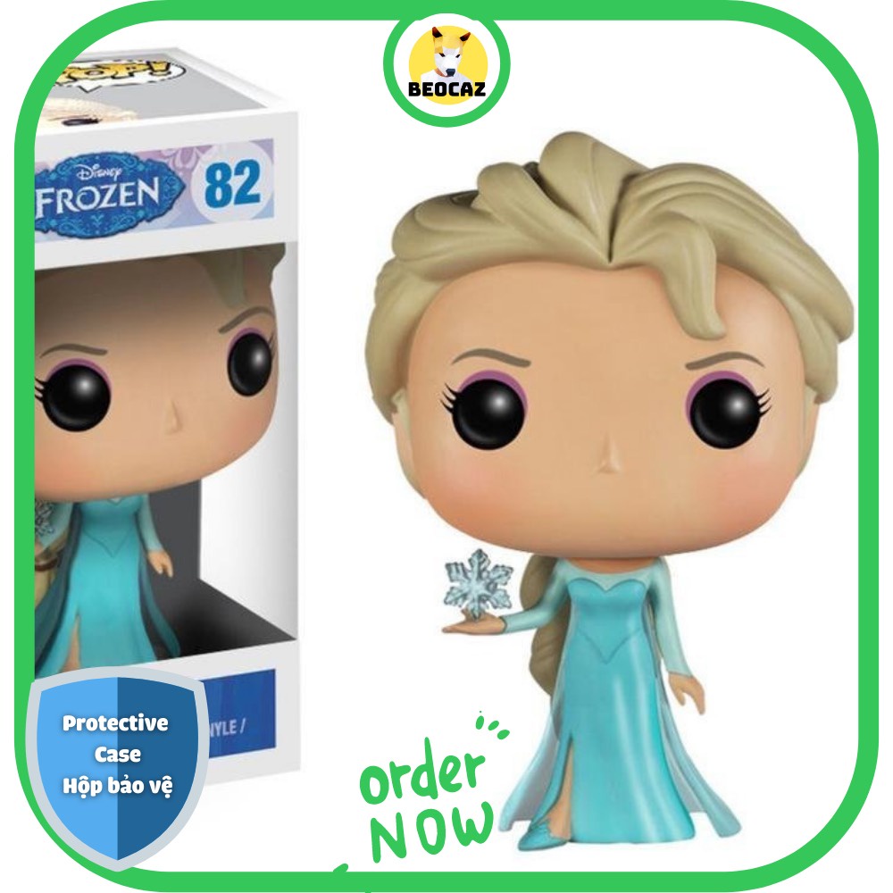 [Hỏa Tốc] [Tặng Hộp Bảo Vệ] [Chính hãng] Mô hình Funko Pop công chúa tuyết Elsa của Disney phim Frozen No.82
