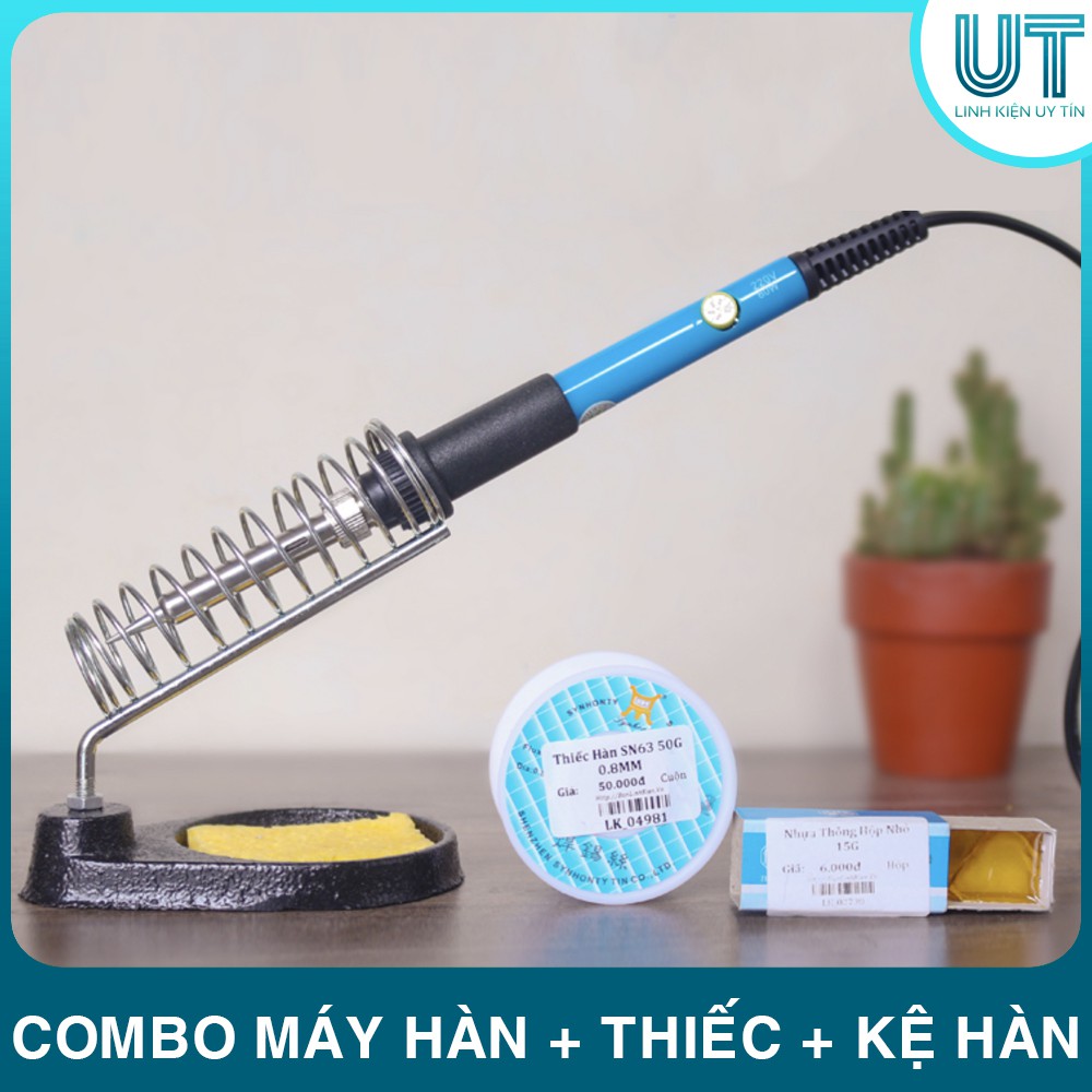 Combo bộ máy hàn tay TQ936, Kệ Hàn, Thiếc Xịn SN63, Nhựa Thông