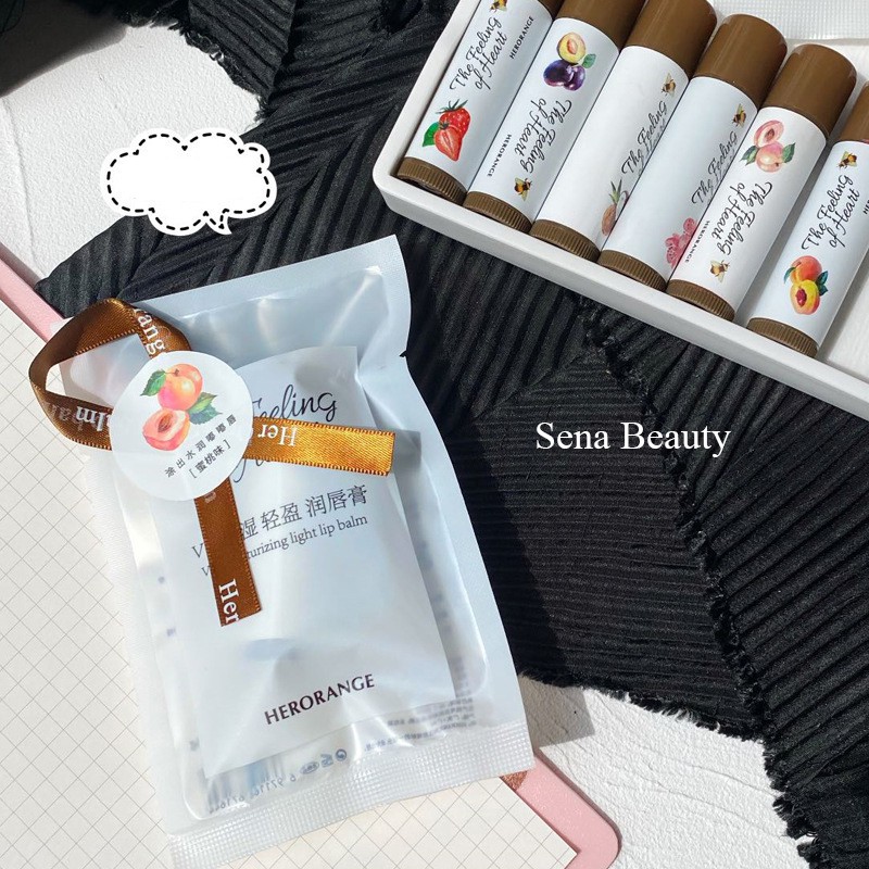 Son dưỡng Herorange trái cây có màu túi nơ Sena Beauty