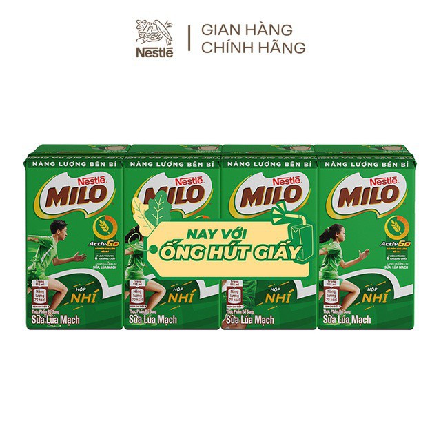 [Mã FMCGMALL -8% đơn 250K] [HB Gift] Lốc 4 hộp sữa Milo nhí 115ml/hộp