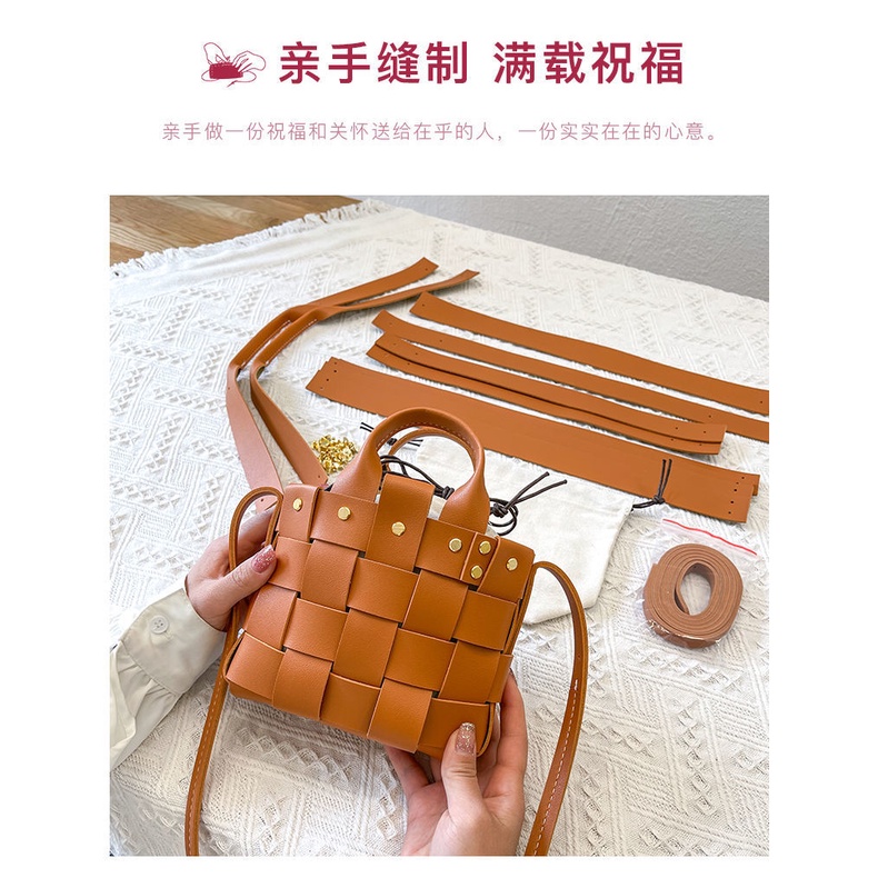 [DIY tự làm] Túi đan bằng tay, túi chất liệu DIY, tự làm quà tặng bạn gái, túi đeo vai DIY, túi đeo chéo, túi xách
