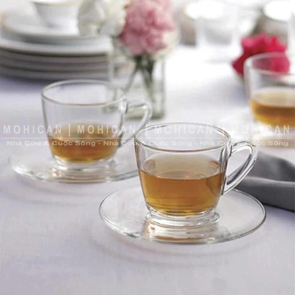 Ly thủy tinh có quai Ocean Café Kenya Cup 245ml, cốc thủy tinh đẹp uống đồ nóng, cà phê, nhập khẩu Thái Lan OCEG-P01641