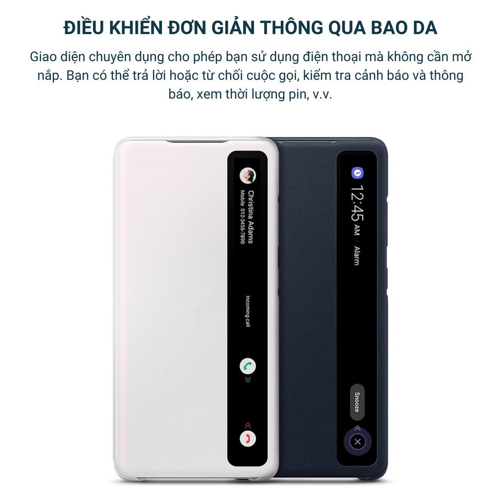 Ốp bao da Smart Clear View Cover cho Galaxy S20 FE / S20 Ultra / S21 FE / S21 Ultra