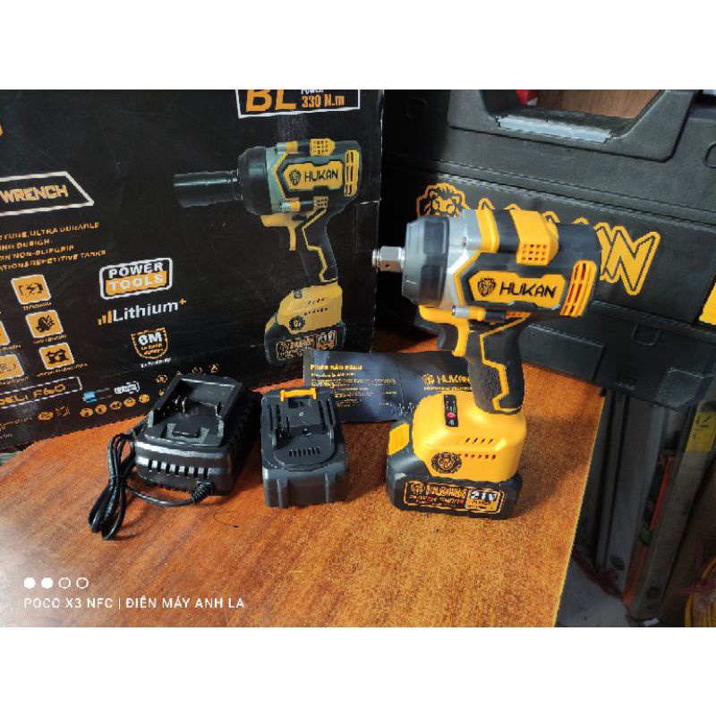 Máy bắn bulong đa chức năng| máy siết ốc chạy pin HUKAN F60