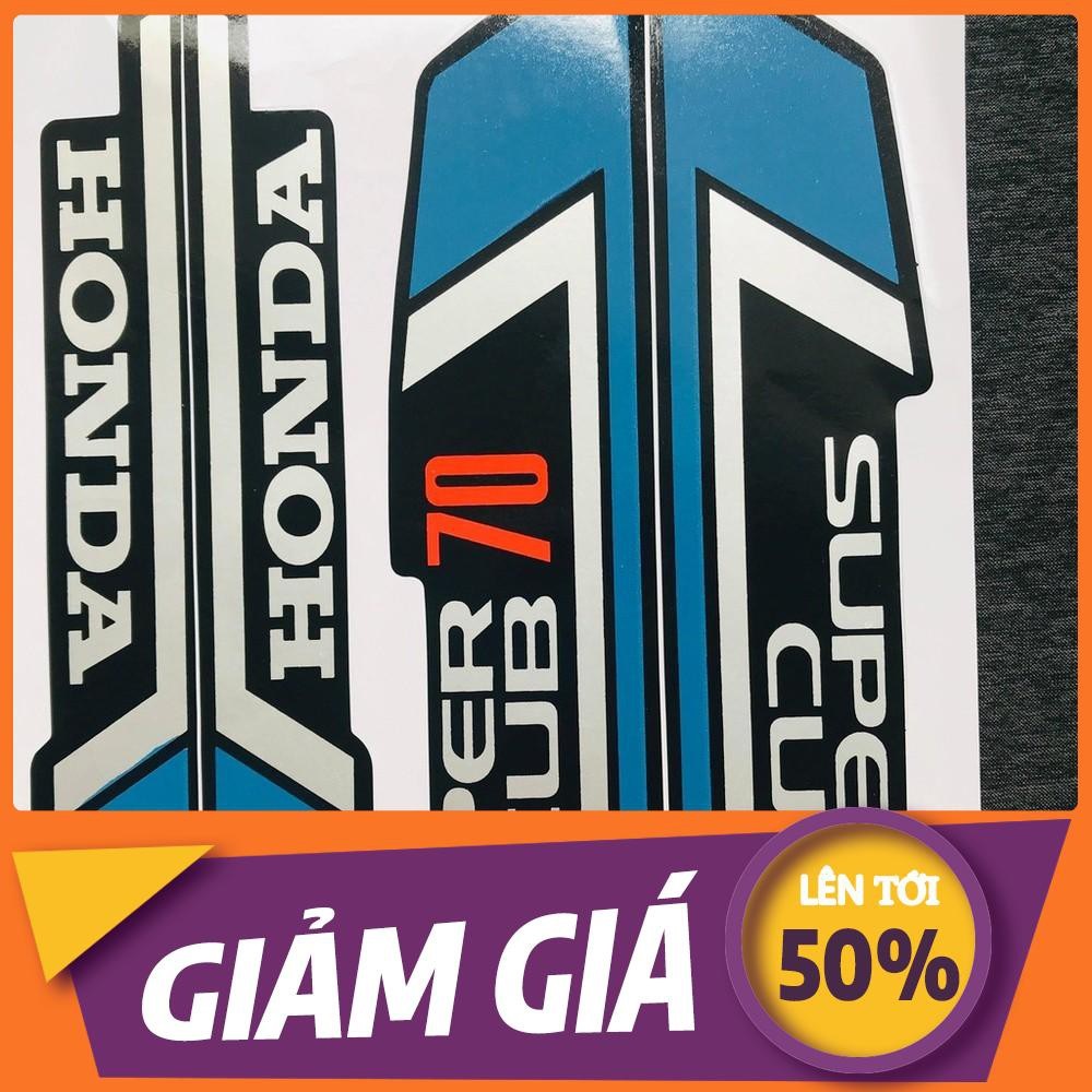 TEM DÀN ÁO XE SUPER CUB 50, SUPER CUP 70 TEM NHƯ ZIN THEO XE, THAY THẾ TEM CŨ NÂNG CẤP ĐỜI XE (SIÊU RẺ)