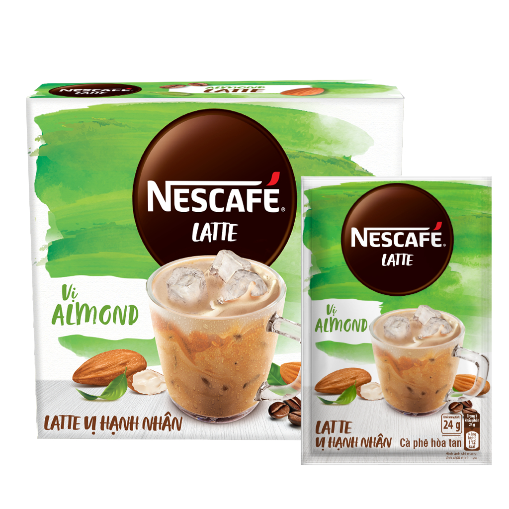 Cà phê hòa tan NESCAFÉ Latte Sữa Hạt Vị Hạnh Nhân