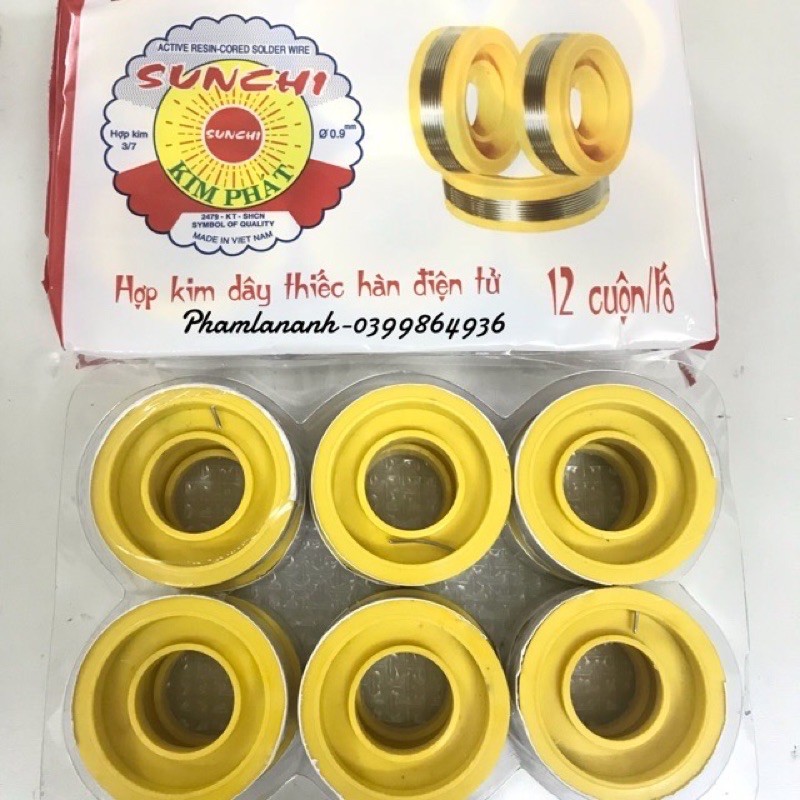 12 cuộn thiếc hàn sunchi ( 1 lố 12 cuộn)