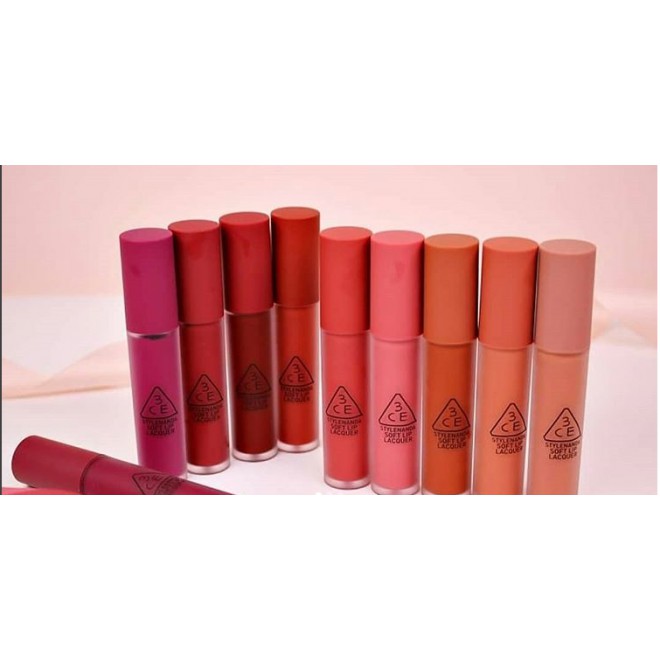 Son Kem 3CE Soft Lip Lacquer Hàn Quốc Màu Mới