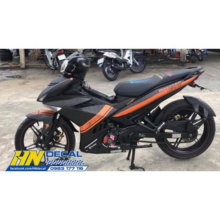 Tem trùm exciter 150 đen chỉ cam