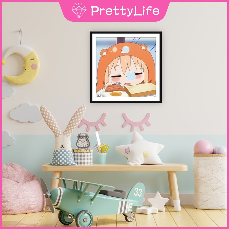 (Hàng Sẵn Sàng Đến Tàu) Cô Gái Khô! Bộ Tranh Đính Đá Tự Làm Kích Thước 30X30Cm Họa Tiết Đơn Giản Hiện Đại Trang Trí Nhà Cửa