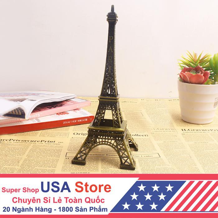 Mô Hình Tháp Eiffel Hợp Kim Mạ Đồng FXE1016 Trang Trí Tủ, Bàn Làm Việc