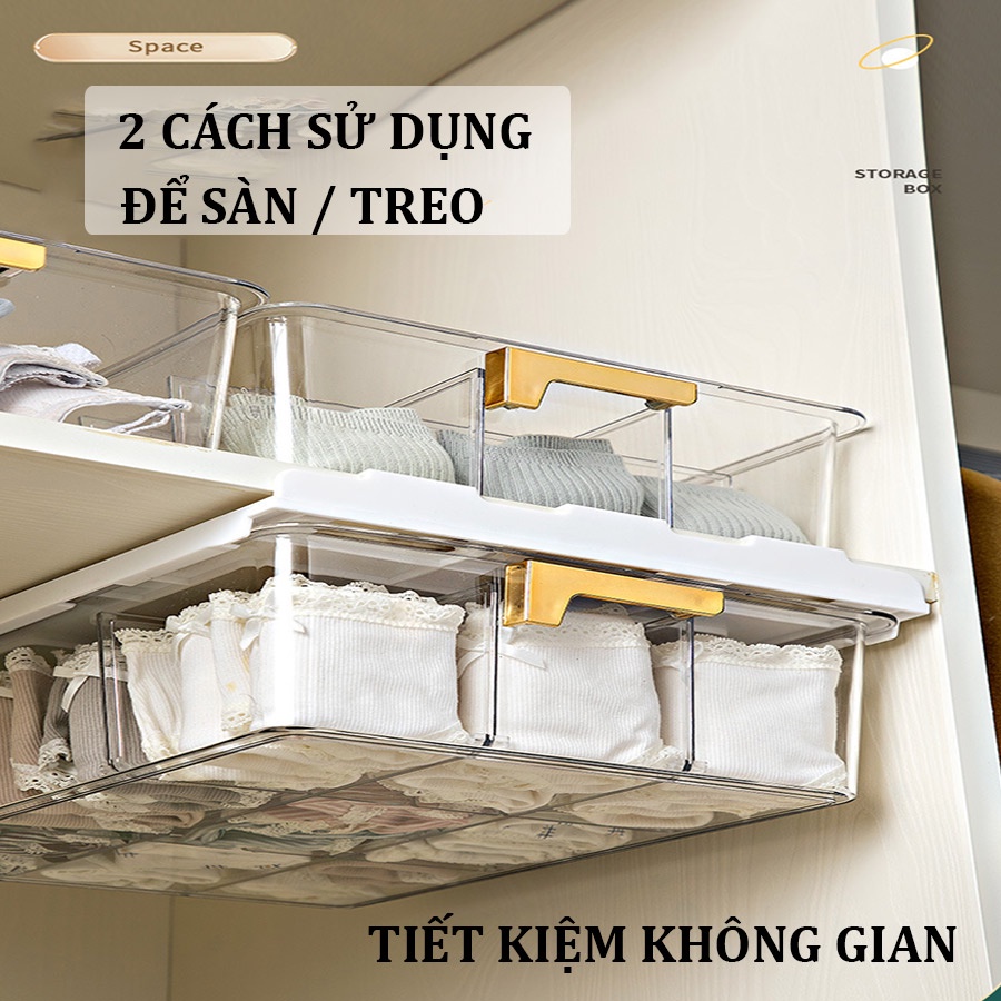 Khay Đựng Đồ Lót, Tất Vớ Treo Tủ Dạng Ngăn Kéo Siêu Tiết Kiệm Không Gian Enoda Home Q055