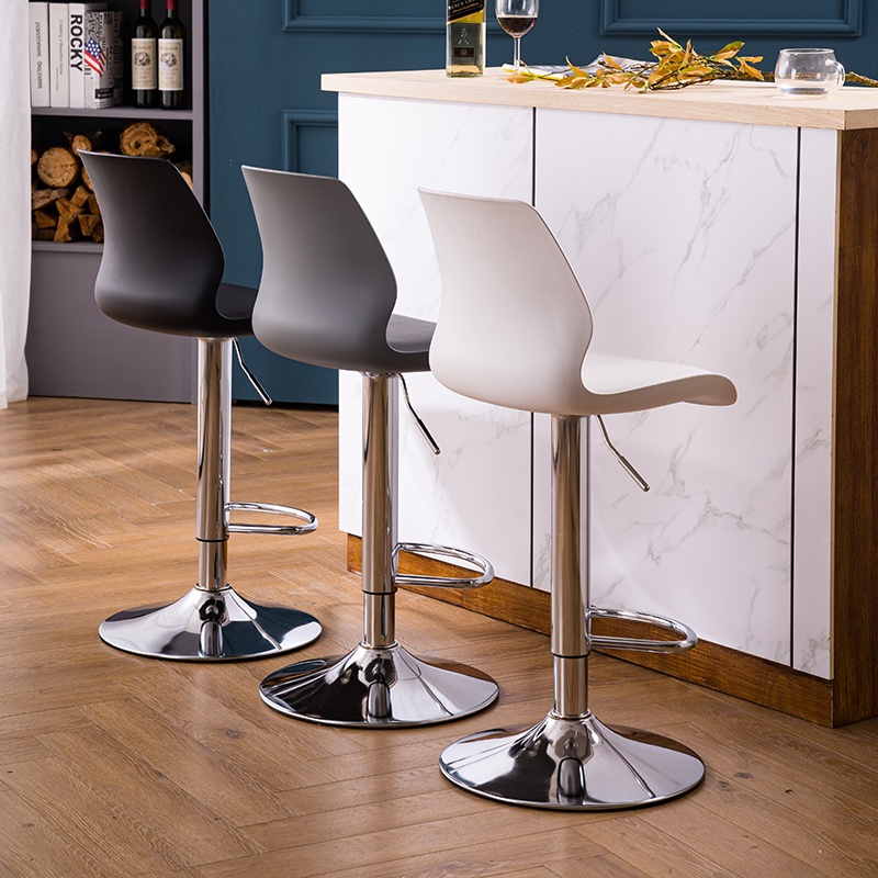 GHẾ QUẦY BAR CAFE JB-39 NỆM NHỰA PP LÓT MÚT PU CHÂN THÉP SƠN/THÉP MẠ CHROME