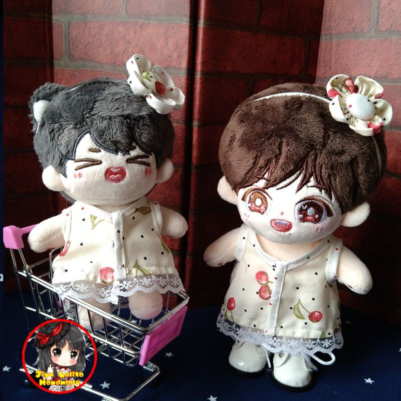 Outfit doll 15 cm, 20cm - bộ sưu tập họa tiết cherry
