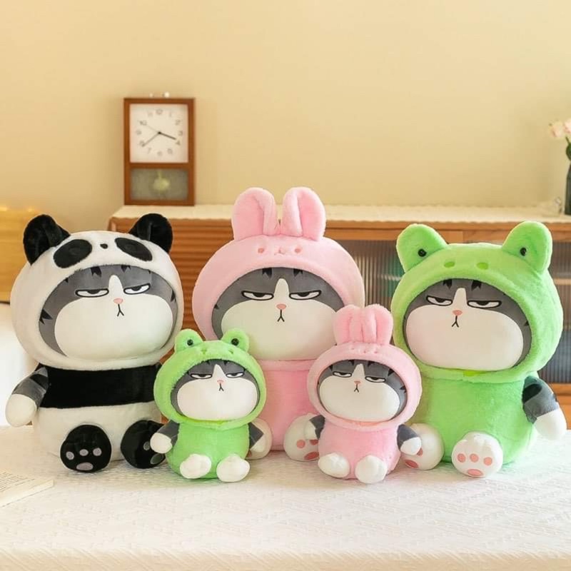 THÚ BÔNG MÈO HOÀNG THƯỢNG COSPLAY GẤU TRÚC, THỎ, ẾCH