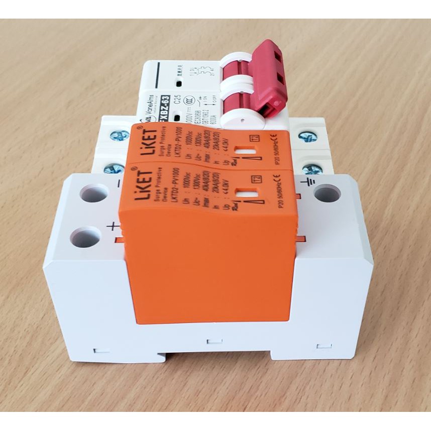 COMBO CB CHỐNG SÉT DC, CHỐNG SÉT LAN TRUYỀN 1300VDC