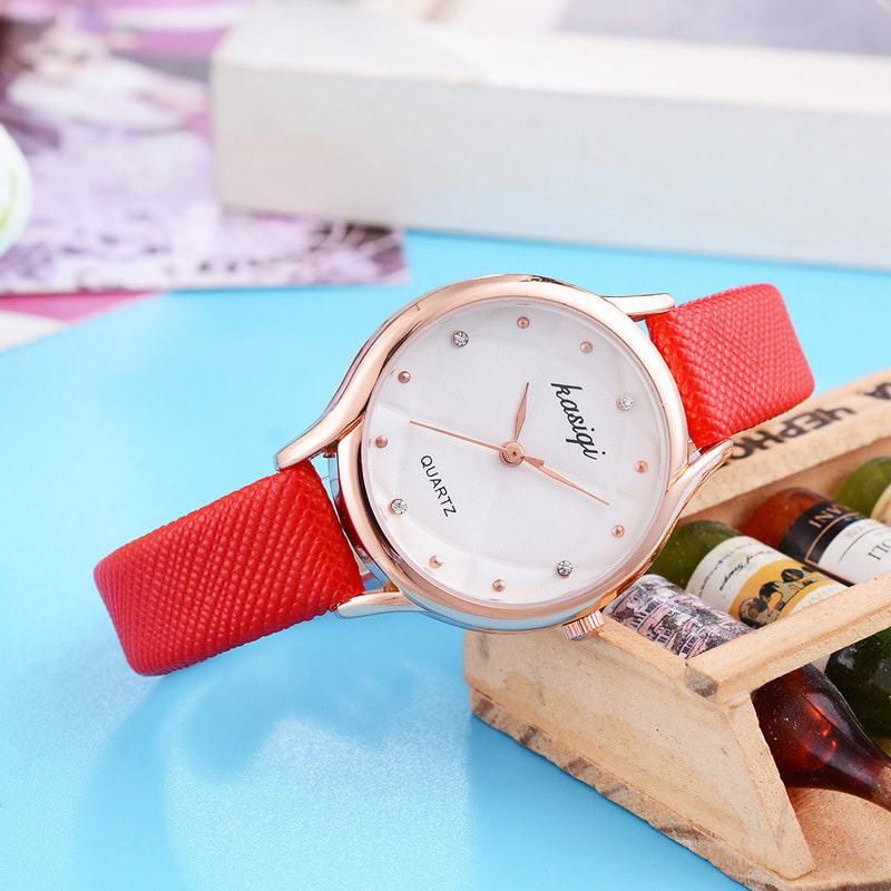 Đồng hồ thời trang nữ Kasiqi KC049 kiểu dáng Hàn Quốc, dây da mềm êm tay | BigBuy360 - bigbuy360.vn