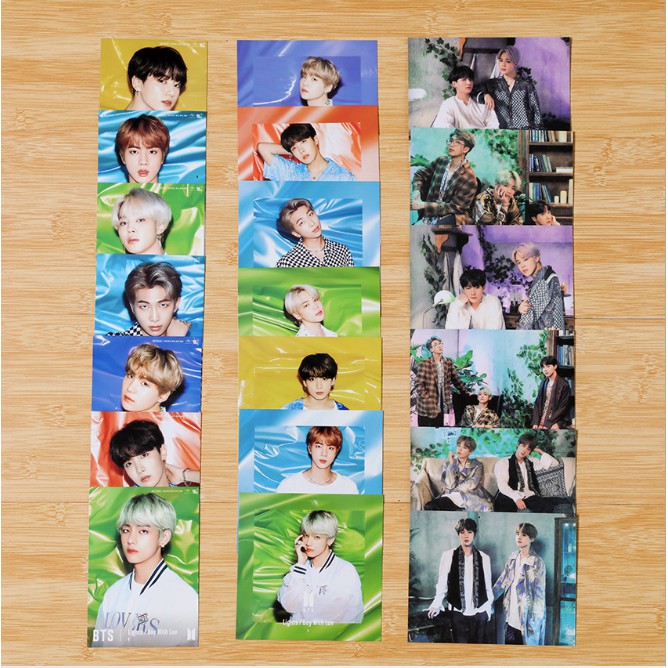 Set 7 card ảnh unoff Lights / Boy with luv