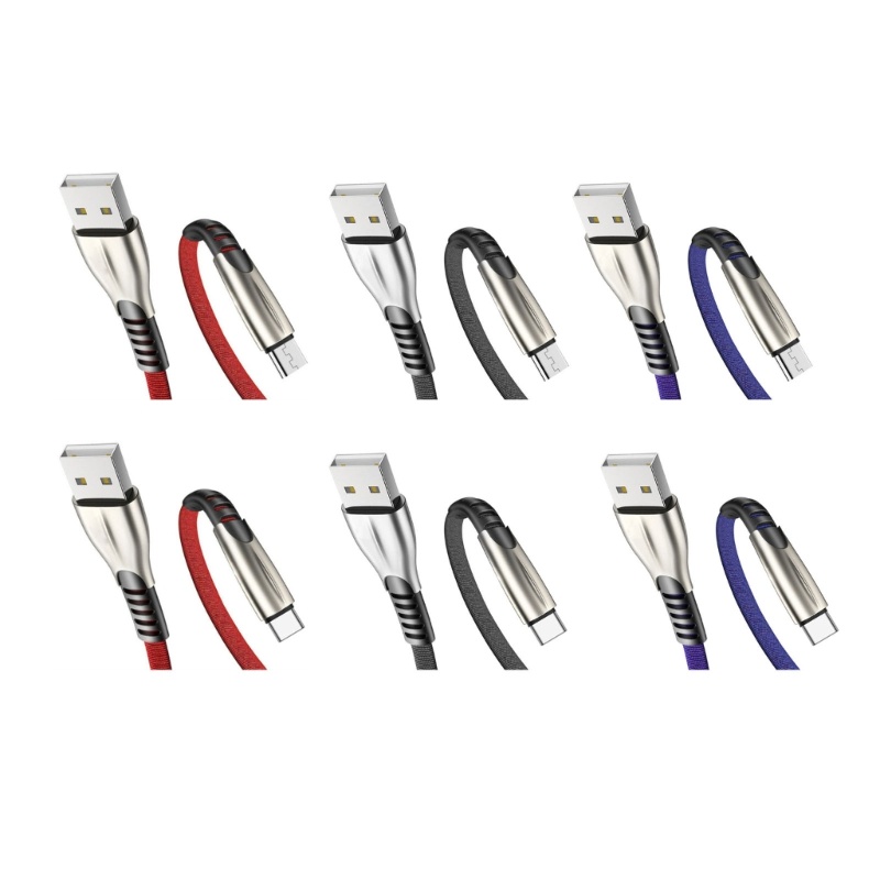 Dây Cáp Sạc Đồng Bộ Dữ Liệu USB Loại C Bằng Hợp Kim Kẽm Dài 1M Cho QC 3.0 Android Phon