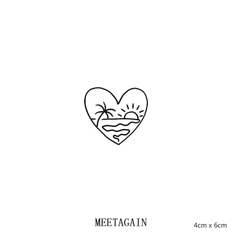 Hình xăm dán tạm thời không thấm nước 4cm x 6cm lâu phai 15 ngày s-011
