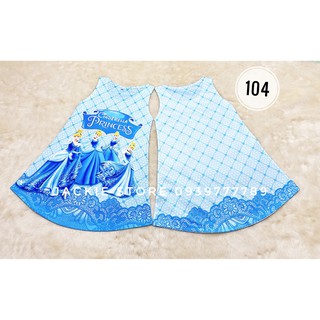 ĐầM 5 công chúa lọ lem - màu xanh