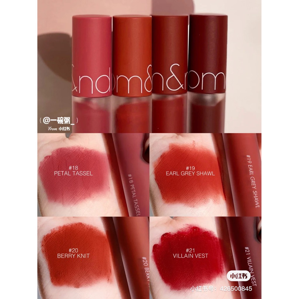 Son romand zero velvet tint, son kem lì lâu trôi đỏ nâu, đỏ đất hàn quốc chính hãng Cosmetic999