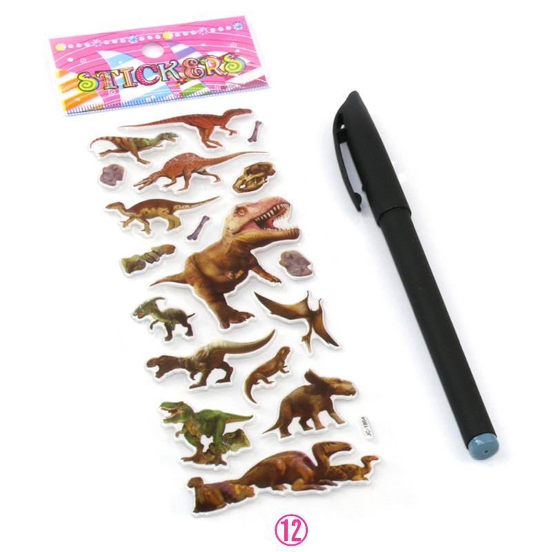 1 Sheet ▶ Dinosaur Educational Toys Stickers ◀ Cartoon 3D DIY Kids Reward Stickers