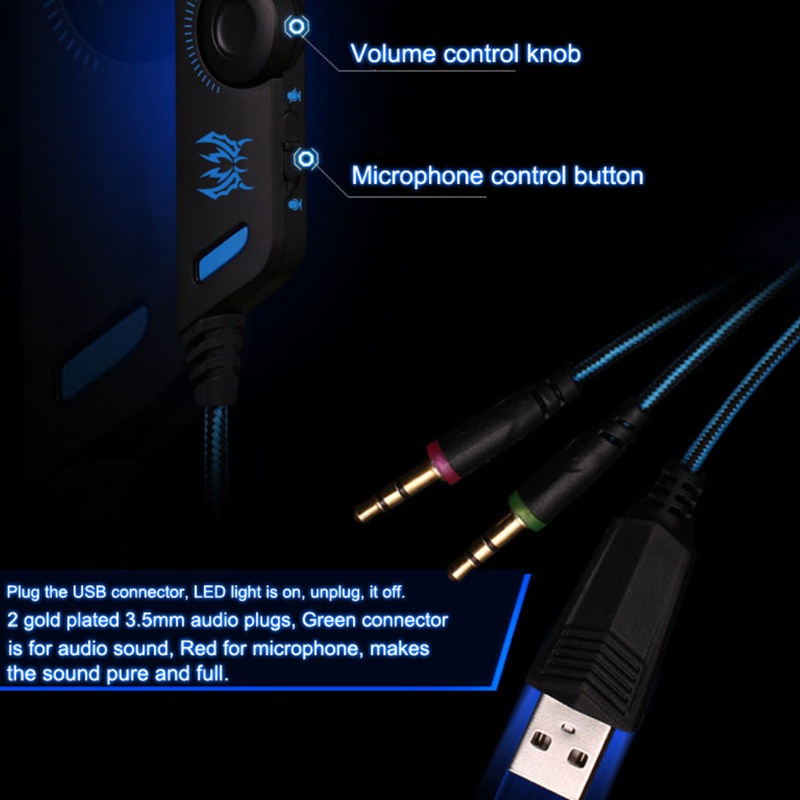 Tai Nghe Nhét Tai Có Dây USB Và Đèn LED Phong Cách Thể Thao Mới Cho G2000