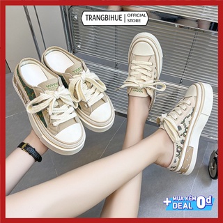 GIÀY SỤC THỔ CẨM HỌA TIẾT DÂY BUỘC ĐẾ ĐỘN MỚI 2022