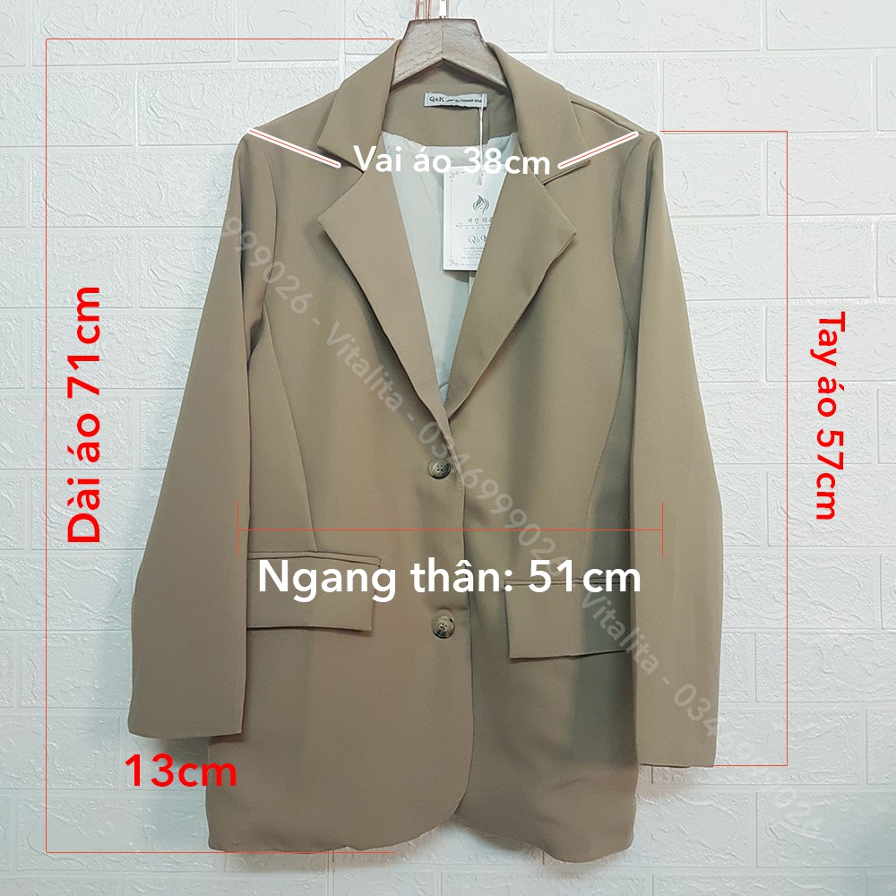 Áo Blazer nữ 2 lớp túi nắp [Ảnh Video thật] - Màu Đen / Nâu / Be / Kẻ nâu - chất vải dày dặn lên Form cực đẹp | WebRaoVat - webraovat.net.vn