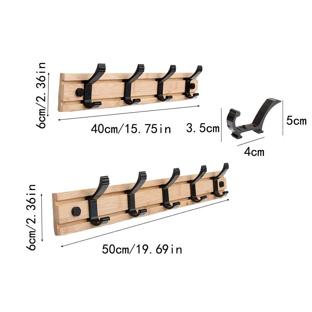 Móc Treo Quần Áo Thân Thiện Với Môi Trường Chống Dị Ứng Tự Nhiên Sáng Tạo Có Thể Di Chuyển Không Cần Khoan